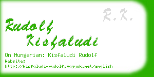 rudolf kisfaludi business card